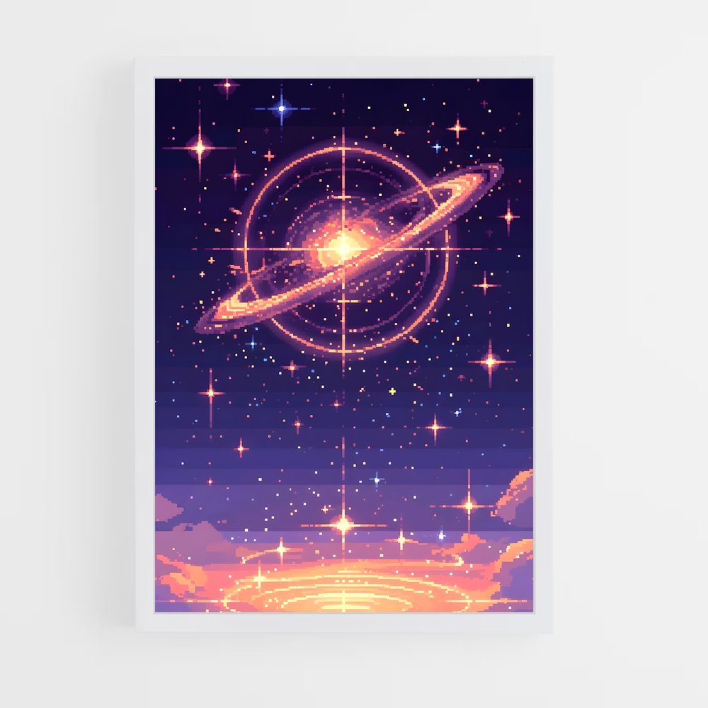Poster Éblouissant d'Art Spatial Numérique (vue 3)